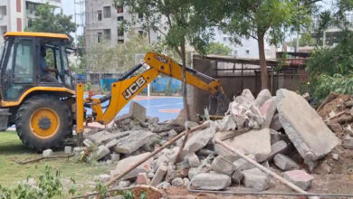 HYDRAA Demolition Drive Sparks Protests in Rajendranagar; 1,000 Sq Yards of Park Land Reclaimed